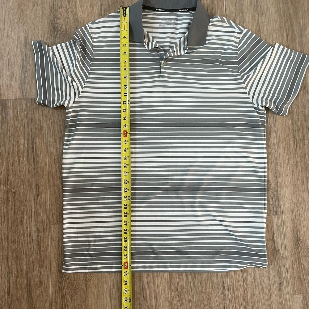 Nike Golf Polo Shirt Gray Striped XXL Excellent Condition - Picture 5 of 5